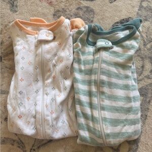 Cloud Island Kids Sleep Sacks - White and Green